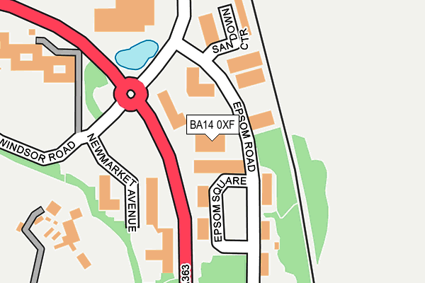 BA14 0XF map - OS OpenMap – Local (Ordnance Survey) BA14 0XF map - OS OpenMap – Local (Ordnance Survey)