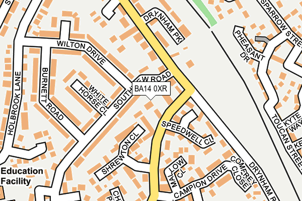 BA14 0XR map - OS OpenMap – Local (Ordnance Survey) BA14 0XR map - OS OpenMap – Local (Ordnance Survey)