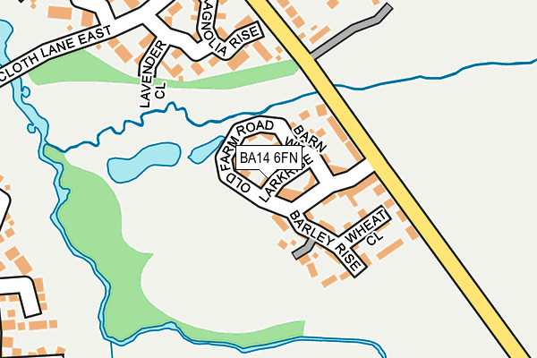 BA14 6FN map - OS OpenMap – Local (Ordnance Survey) BA14 6FN map - OS OpenMap – Local (Ordnance Survey)