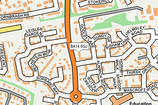 BA14 6GJ map - OS OpenMap – Local (Ordnance Survey) BA14 6GJ map - OS OpenMap – Local (Ordnance Survey)