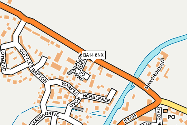 BA14 6NX map - OS OpenMap – Local (Ordnance Survey) BA14 6NX map - OS OpenMap – Local (Ordnance Survey)