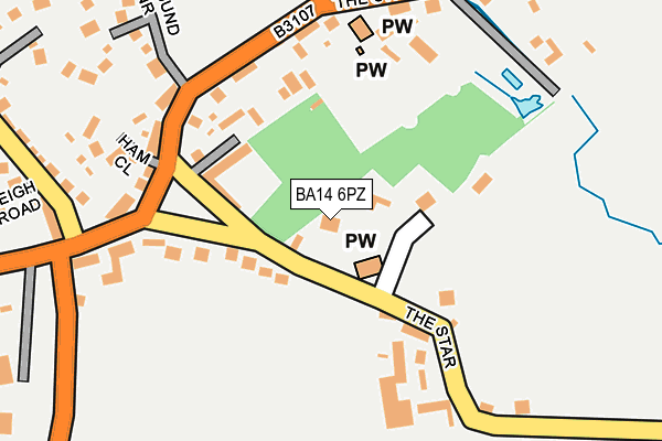 BA14 6PZ map - OS OpenMap – Local (Ordnance Survey) BA14 6PZ map - OS OpenMap – Local (Ordnance Survey)