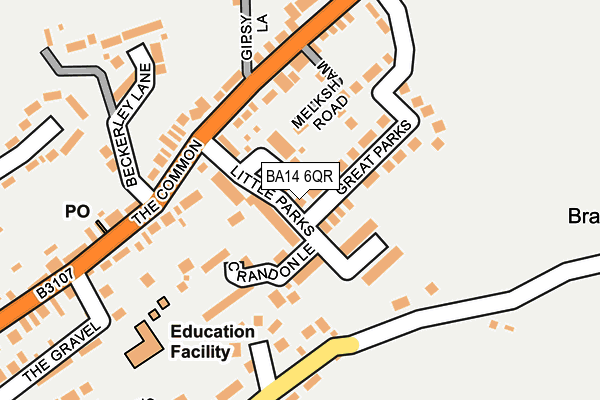 BA14 6QR map - OS OpenMap – Local (Ordnance Survey) BA14 6QR map - OS OpenMap – Local (Ordnance Survey)
