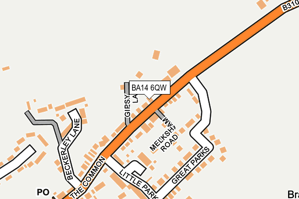 BA14 6QW map - OS OpenMap – Local (Ordnance Survey) BA14 6QW map - OS OpenMap – Local (Ordnance Survey)