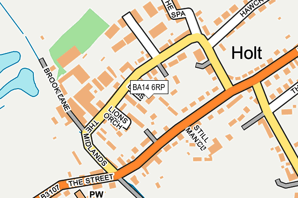 BA14 6RP map - OS OpenMap – Local (Ordnance Survey) BA14 6RP map - OS OpenMap – Local (Ordnance Survey)