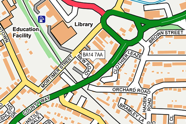 BA14 7AA map - OS OpenMap – Local (Ordnance Survey) BA14 7AA map - OS OpenMap – Local (Ordnance Survey)
