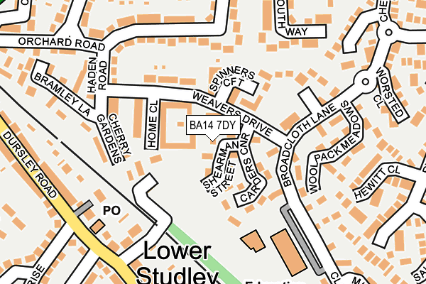 BA14 7DY map - OS OpenMap – Local (Ordnance Survey) BA14 7DY map - OS OpenMap – Local (Ordnance Survey)