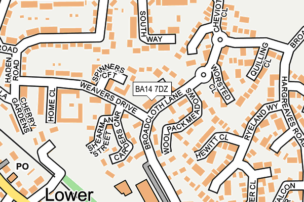 BA14 7DZ map - OS OpenMap – Local (Ordnance Survey) BA14 7DZ map - OS OpenMap – Local (Ordnance Survey)