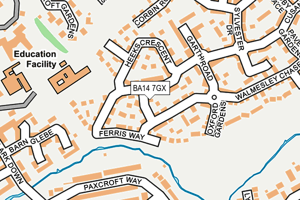 BA14 7GX map - OS OpenMap – Local (Ordnance Survey) BA14 7GX map - OS OpenMap – Local (Ordnance Survey)