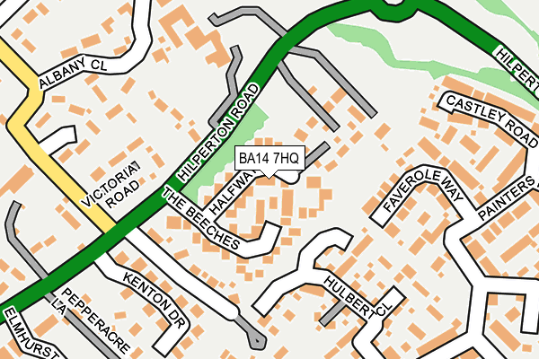 BA14 7HQ map - OS OpenMap – Local (Ordnance Survey) BA14 7HQ map - OS OpenMap – Local (Ordnance Survey)