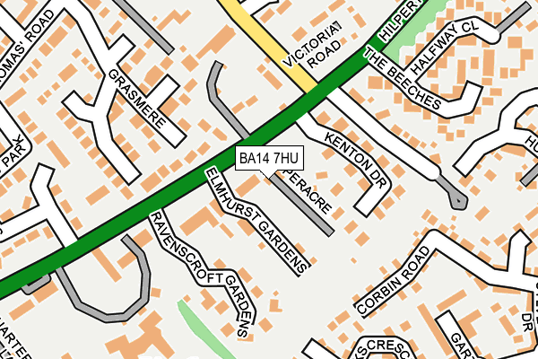 BA14 7HU map - OS OpenMap – Local (Ordnance Survey) BA14 7HU map - OS OpenMap – Local (Ordnance Survey)