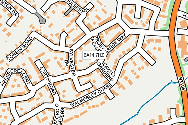BA14 7HZ map - OS OpenMap – Local (Ordnance Survey) BA14 7HZ map - OS OpenMap – Local (Ordnance Survey)