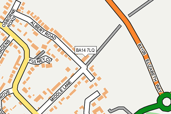 BA14 7LQ map - OS OpenMap – Local (Ordnance Survey) BA14 7LQ map - OS OpenMap – Local (Ordnance Survey)