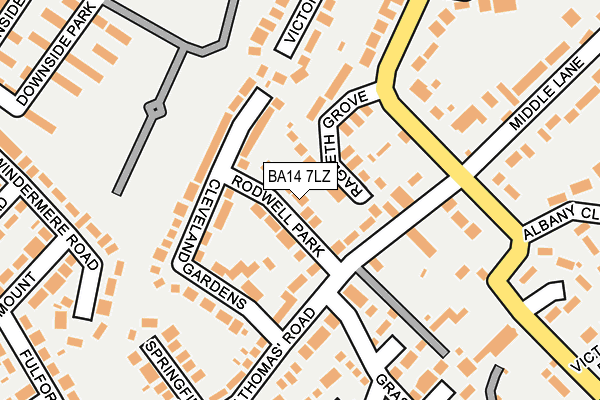 BA14 7LZ map - OS OpenMap – Local (Ordnance Survey) BA14 7LZ map - OS OpenMap – Local (Ordnance Survey)