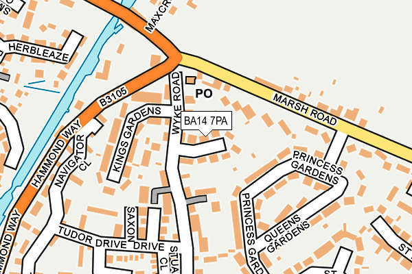 BA14 7PA map - OS OpenMap – Local (Ordnance Survey) BA14 7PA map - OS OpenMap – Local (Ordnance Survey)