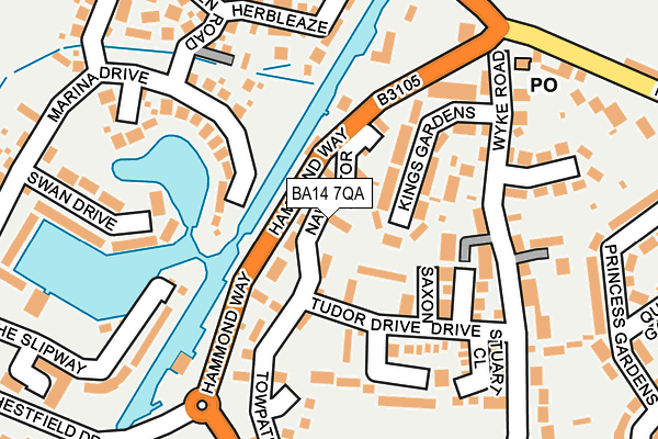 BA14 7QA map - OS OpenMap – Local (Ordnance Survey) BA14 7QA map - OS OpenMap – Local (Ordnance Survey)