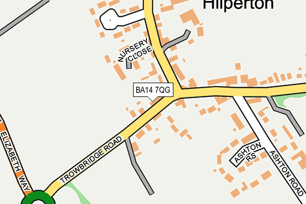 BA14 7QG map - OS OpenMap – Local (Ordnance Survey) BA14 7QG map - OS OpenMap – Local (Ordnance Survey)