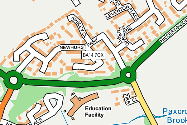 BA14 7QX map - OS OpenMap – Local (Ordnance Survey) BA14 7QX map - OS OpenMap – Local (Ordnance Survey)