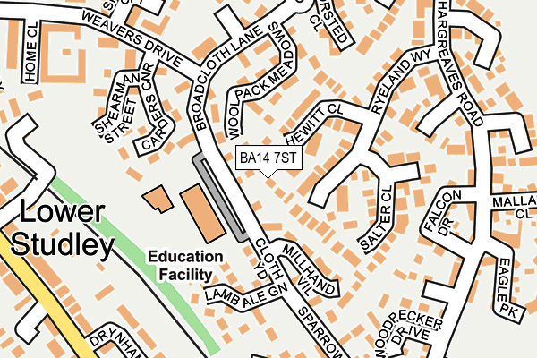 BA14 7ST map - OS OpenMap – Local (Ordnance Survey) BA14 7ST map - OS OpenMap – Local (Ordnance Survey)