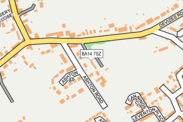 BA14 7SZ map - OS OpenMap – Local (Ordnance Survey) BA14 7SZ map - OS OpenMap – Local (Ordnance Survey)