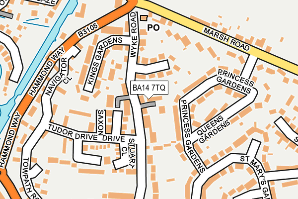 BA14 7TQ map - OS OpenMap – Local (Ordnance Survey) BA14 7TQ map - OS OpenMap – Local (Ordnance Survey)