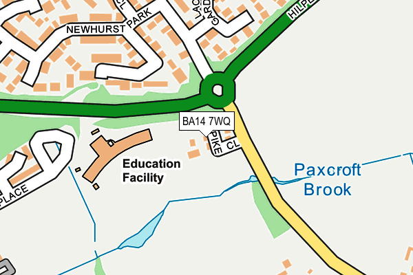 BA14 7WQ map - OS OpenMap – Local (Ordnance Survey) BA14 7WQ map - OS OpenMap – Local (Ordnance Survey)