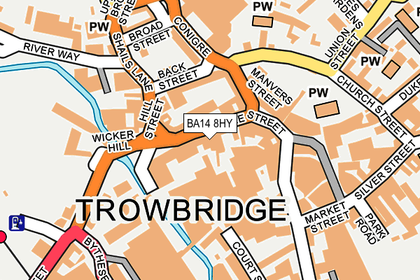 BA14 8HY map - OS OpenMap – Local (Ordnance Survey) BA14 8HY map - OS OpenMap – Local (Ordnance Survey)