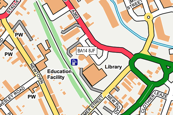 BA14 8JF map - OS OpenMap – Local (Ordnance Survey)