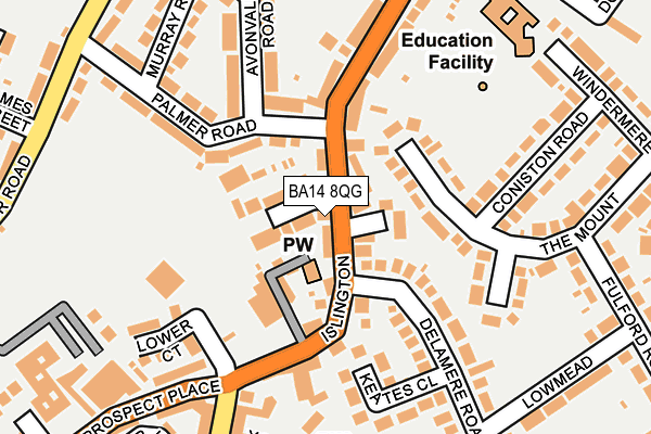 BA14 8QG map - OS OpenMap – Local (Ordnance Survey) BA14 8QG map - OS OpenMap – Local (Ordnance Survey)
