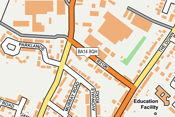 BA14 8QH map - OS OpenMap – Local (Ordnance Survey) BA14 8QH map - OS OpenMap – Local (Ordnance Survey)