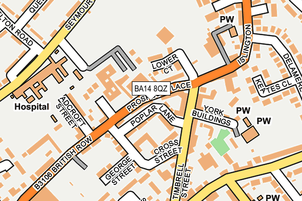 BA14 8QZ map - OS OpenMap – Local (Ordnance Survey) BA14 8QZ map - OS OpenMap – Local (Ordnance Survey)