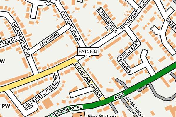 BA14 8SJ map - OS OpenMap – Local (Ordnance Survey) BA14 8SJ map - OS OpenMap – Local (Ordnance Survey)