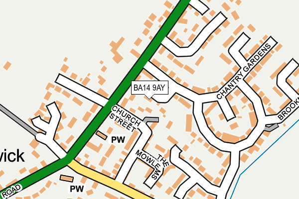 BA14 9AY map - OS OpenMap – Local (Ordnance Survey) BA14 9AY map - OS OpenMap – Local (Ordnance Survey)