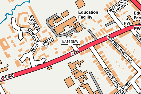 BA14 9EW map - OS OpenMap – Local (Ordnance Survey) BA14 9EW map - OS OpenMap – Local (Ordnance Survey)