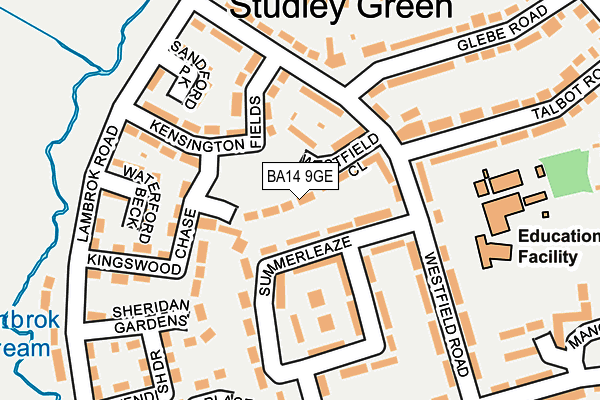 BA14 9GE map - OS OpenMap – Local (Ordnance Survey) BA14 9GE map - OS OpenMap – Local (Ordnance Survey)