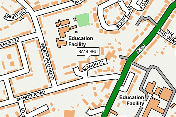 BA14 9HU map - OS OpenMap – Local (Ordnance Survey) BA14 9HU map - OS OpenMap – Local (Ordnance Survey)