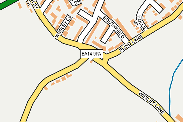 BA14 9PA map - OS OpenMap – Local (Ordnance Survey) BA14 9PA map - OS OpenMap – Local (Ordnance Survey)