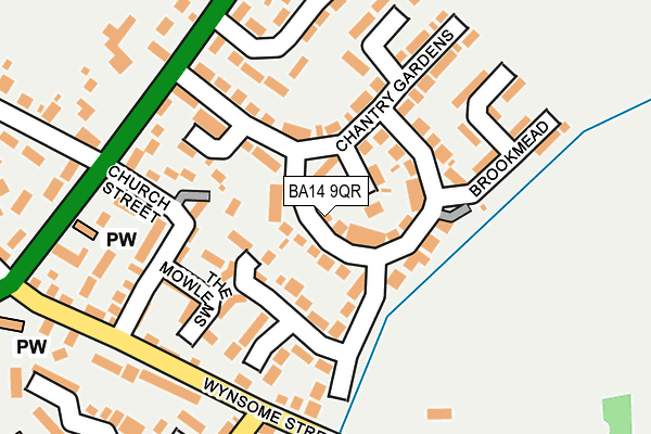 BA14 9QR map - OS OpenMap – Local (Ordnance Survey) BA14 9QR map - OS OpenMap – Local (Ordnance Survey)