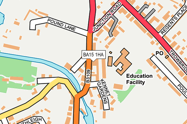 BA15 1HA map - OS OpenMap – Local (Ordnance Survey) BA15 1HA map - OS OpenMap – Local (Ordnance Survey)