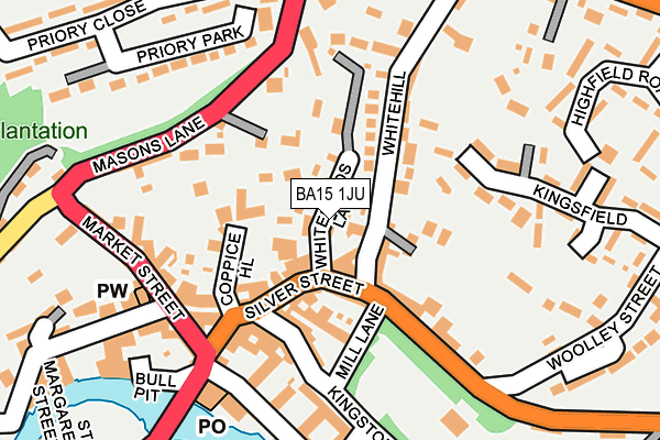 BA15 1JU map - OS OpenMap – Local (Ordnance Survey) BA15 1JU map - OS OpenMap – Local (Ordnance Survey)
