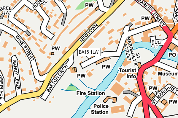 BA15 1LW map - OS OpenMap – Local (Ordnance Survey)