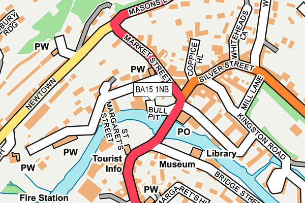 BA15 1NB map - OS OpenMap – Local (Ordnance Survey) BA15 1NB map - OS OpenMap – Local (Ordnance Survey)