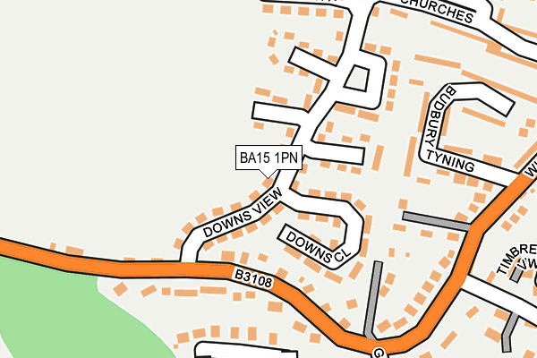 BA15 1PN map - OS OpenMap – Local (Ordnance Survey) BA15 1PN map - OS OpenMap – Local (Ordnance Survey)