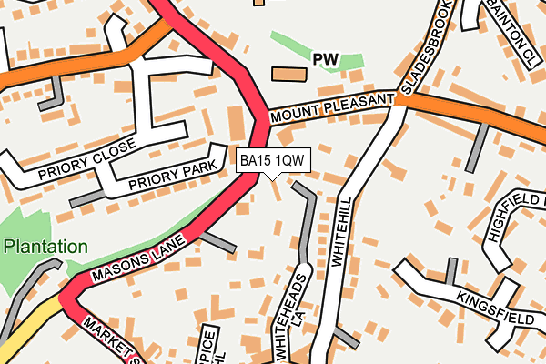 BA15 1QW map - OS OpenMap – Local (Ordnance Survey) BA15 1QW map - OS OpenMap – Local (Ordnance Survey)