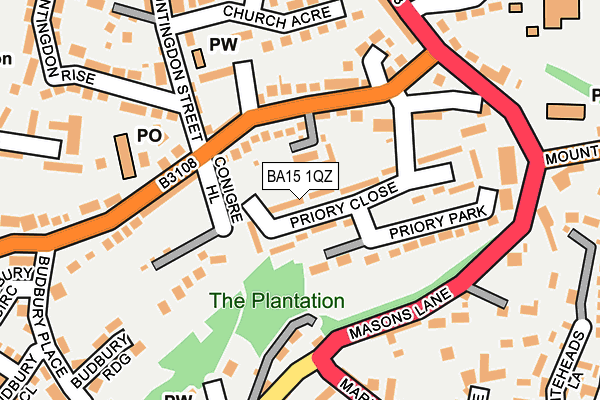BA15 1QZ map - OS OpenMap – Local (Ordnance Survey) BA15 1QZ map - OS OpenMap – Local (Ordnance Survey)