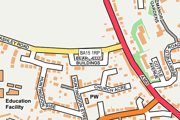 BA15 1RP map - OS OpenMap – Local (Ordnance Survey) BA15 1RP map - OS OpenMap – Local (Ordnance Survey)