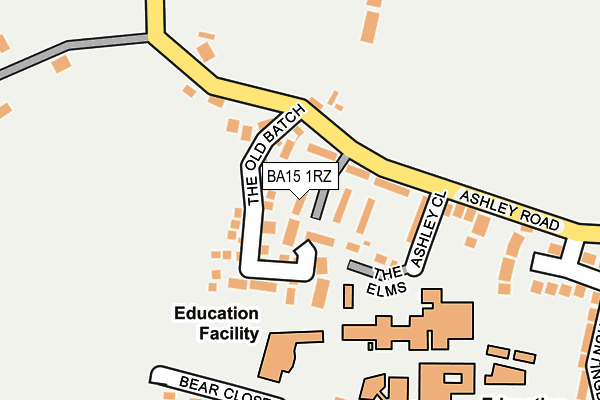 BA15 1RZ map - OS OpenMap – Local (Ordnance Survey) BA15 1RZ map - OS OpenMap – Local (Ordnance Survey)