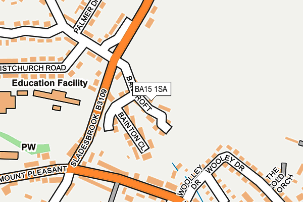BA15 1SA map - OS OpenMap – Local (Ordnance Survey) BA15 1SA map - OS OpenMap – Local (Ordnance Survey)