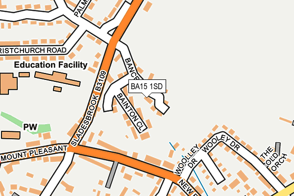 BA15 1SD map - OS OpenMap – Local (Ordnance Survey) BA15 1SD map - OS OpenMap – Local (Ordnance Survey)
