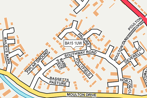 BA15 1UW map - OS OpenMap – Local (Ordnance Survey) BA15 1UW map - OS OpenMap – Local (Ordnance Survey)